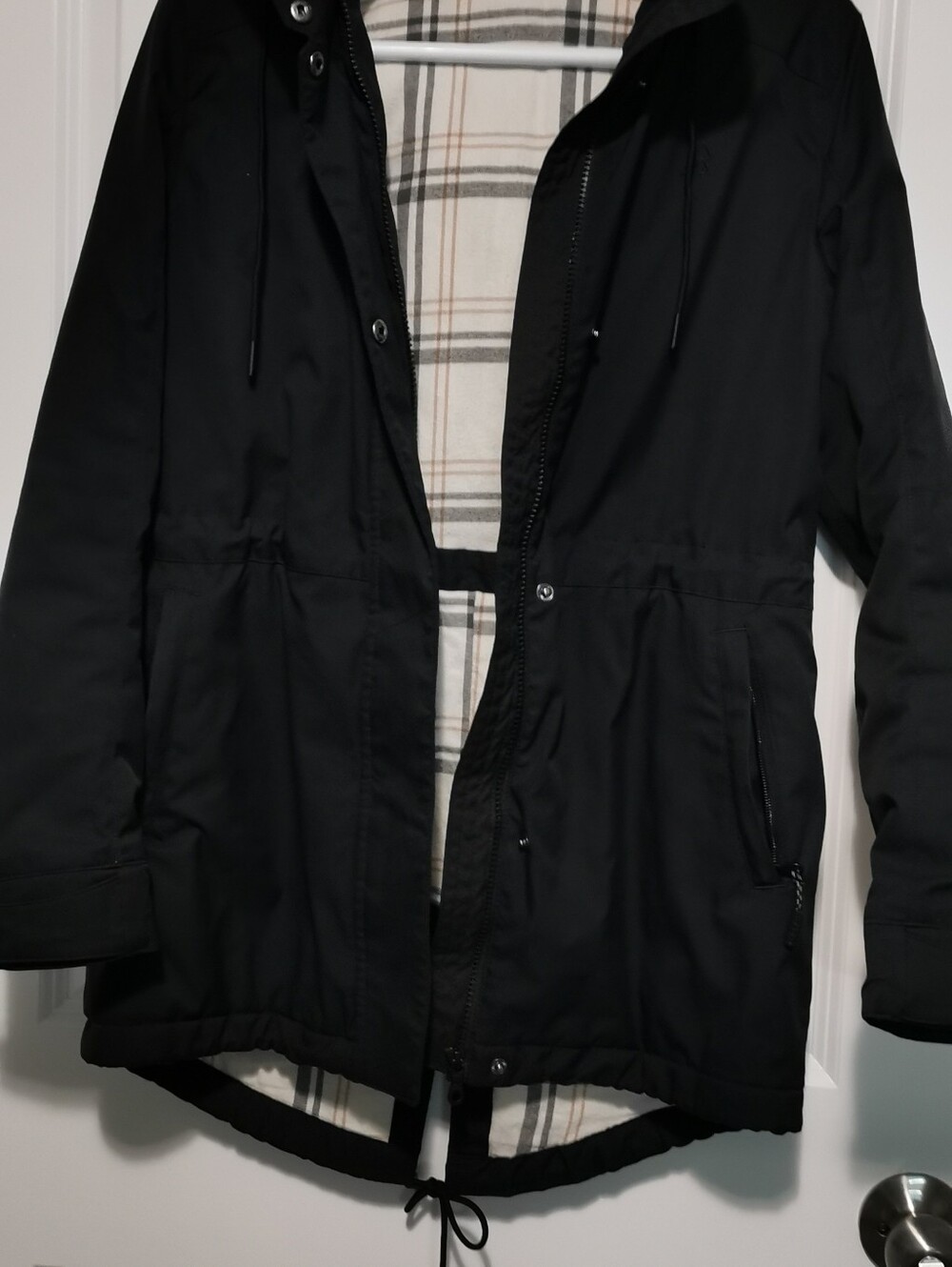 Women's  Black Hooded Fall Jacket - Classic Everyday Coat
